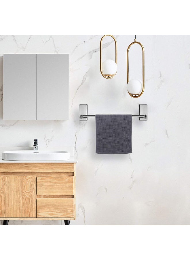 Self Adhesive Bathroom Towel Bar- Stainless Steel Bath Wall Shelf Rack Hanging Towel Stick On Sticky Hanger Contemporary Style, NO Drilling (1 Pack, Brushed Nickel, 16-Inch Towel Rack) - Image 5